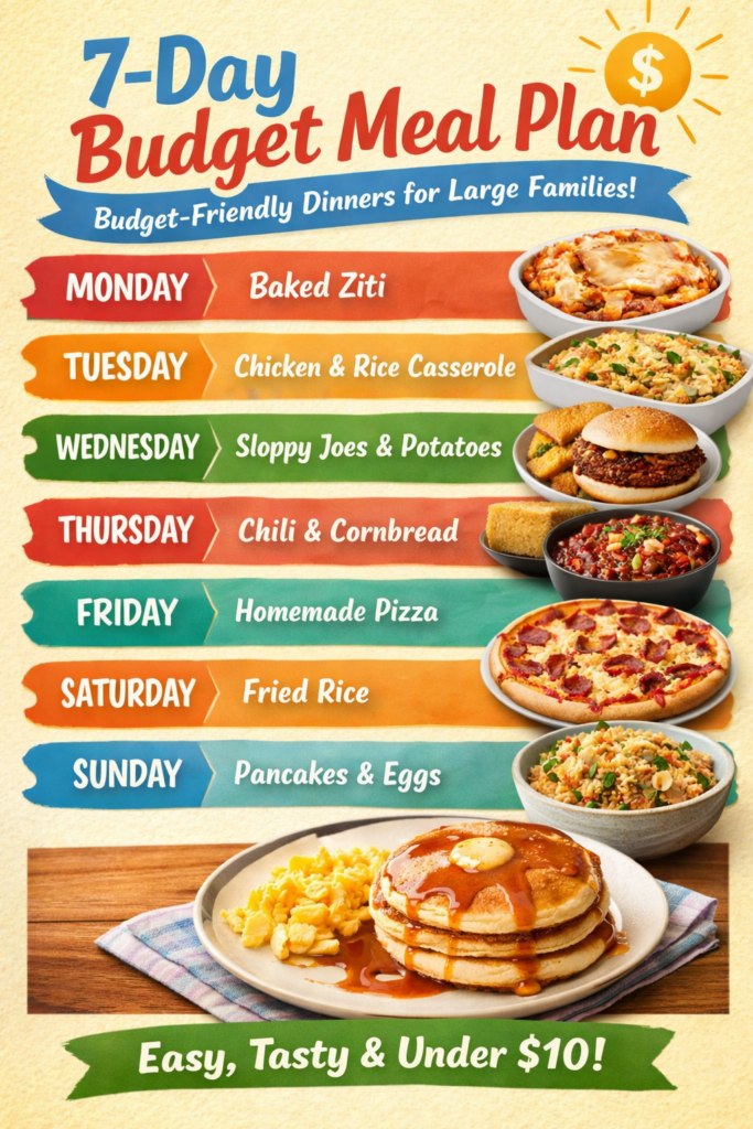 7 Day Budget Meal Plan